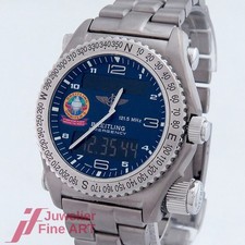 BREITLING 'EMERGENCY' - Ref. E56321 - Titan - Quarzwerk - Multifunktion -ZB blau