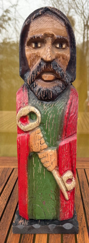 Alte geschnitzte holzfigur - alte,