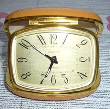 Reisewecker EUROPA  Jewels Handaufzug im Etui mechanisch Uhr Wecker sehr gut