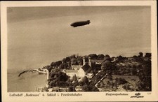 Ak Friedrichshafen am Bodensee, Luftschiff Bodensee über dem Schloss - 11387760