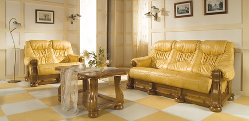 Landhaus stil ledersofa sitz - landhaus,