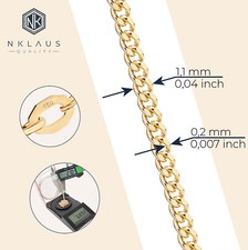 Panzerkette Massiv gelb Gold