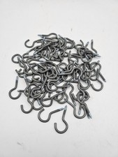 100 Schraubhaken Haken halbrund Hakenschraube Holz /Grau verzinkt 3 mm