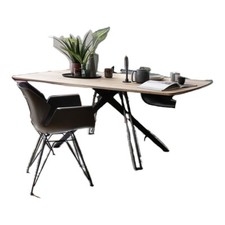 kf furniture Esstisch Erik Astige Eiche Bianco Geölt Gestell Mikado 