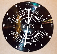 Kompass Moin Wanduhr Schallplattenuhr Schallplatte Wanduhr Vinyl 