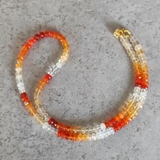 Feueropal Kette Facettiert