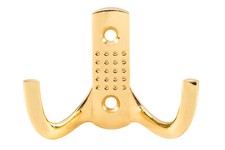 10X Kleiderhaken Messingoptik Garderobenhaken Huthaken Haken Garderobe Wandhaken