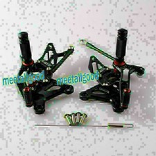 Fu?rastenanlage schwarz Aluminium für Kawasaki Ninja ZX6R ZX636 05 06