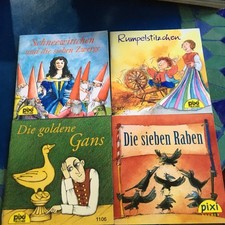 Pixi kleine Sammlung  4 x  Märchen - 827/830/1106/1105 Goldene Gans/sieben Raben