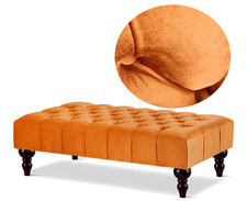 Fußhocker Alyana Stauraum Dunkelorange Ottomane wasserdicht flecken abriebfest *
