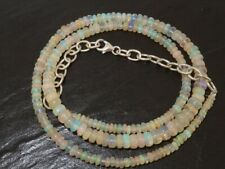 GOLDJUNGE69 * WELO FEUER-OPAL ZIERLICHE EDELSTEIN KETTE  3-5mm 42ct. 925er SILBE