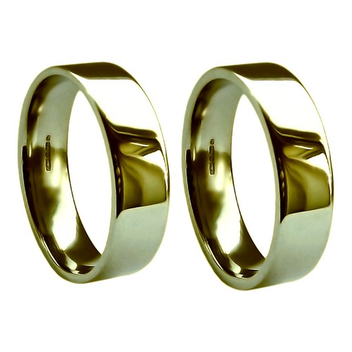 6mm 9ct gelbgold flach court - 6mm,