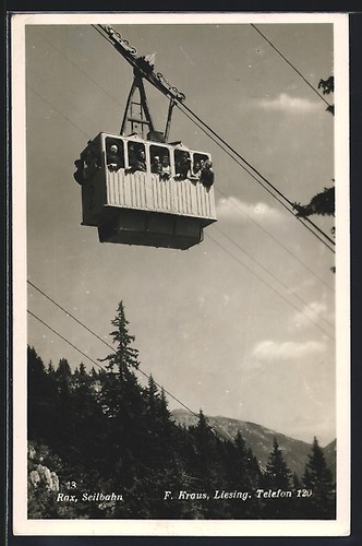 Ansichtskarte seilbahn gondel - ansichtskarte, seilbahn-gondel