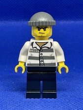Lego City Stadt Spiel Mini Figur Gefängnis Gefangener 50380 Gefängnis Streifen Spiel009