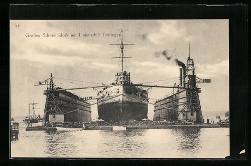 Grosses schwimmdock mit - schwimmdock,