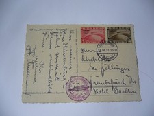 Zeppelinpost, Graf Zeppelin Polarfahrt 1 RM + 4 RM  von 1931 , 1a Zustand