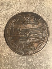 MESSERSCHMITT ME 109 JAGTFLIEGER MÜNZE/ MEDALLIE ZUSTAND GUT