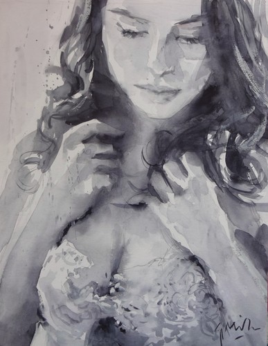 Gerry miller aquarell frau - gerry, aquarell-"frau"