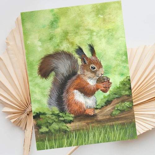 Eichhörnchen gemälde - eichhörnchen,
