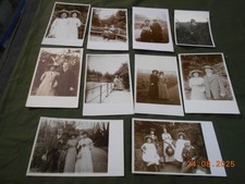 10 orig. Fotokarten ca. 1920/40er Jahre Mode wohlhabende Damen mit Hut Lot 1