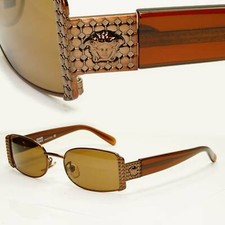 Gianni Versace 1996 Vintage Kupfer Medusa braune Sonnenbrille MOD X40 COL 53M