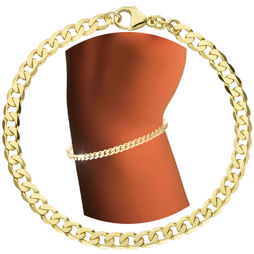 5mm panzerarmband 333 gold - panzerarmband,
