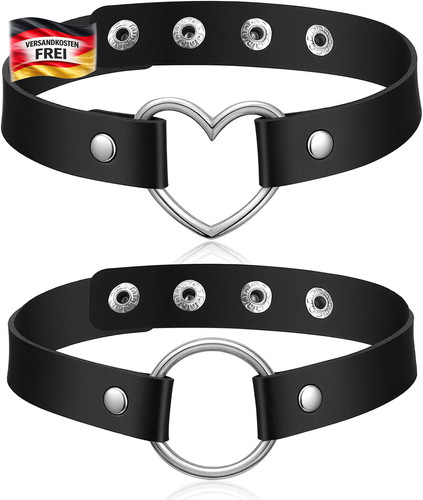 Damen choker leder halsband - damen,