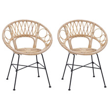 Esszimmerstuhl 2 pcs Natur 49