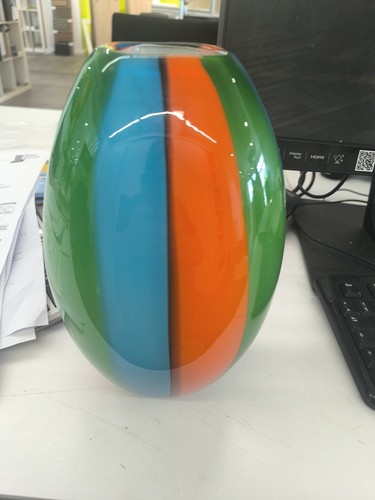Schwere kunstglas vase - schwere,