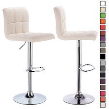 Barhocker Tresenhocker Barstuhl mit Rückenlehne höhenverstellbar Leinen e151