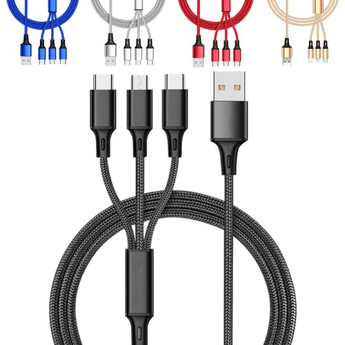 3in1 ladekabel multi usb - usb, typ-c