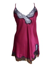 Damen kurz matt Satin Negligee