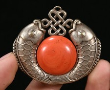 2.3'' Old China Bronze Silber