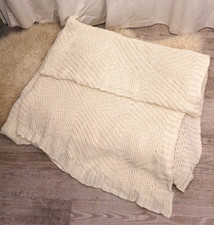 ★ ZARA HOME ★ Decke  Kinderzimmer Tagesdecke 130x170cm beige Baumwolle gestrickt