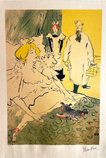 Henri De Toulouse-Lautrec Lithographie 1952 COA Original Sign. Veröffentlicht
