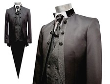 Hochzeitsanzug Cutaway Herren 5-teilig Gr.54 Schwarz