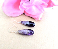 Natur  Amethyst 925 Silber  Ohrringe,  ca,  1 x 3 cm (  pro- 14 *)