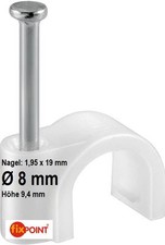 100x Kabelschelle weiß