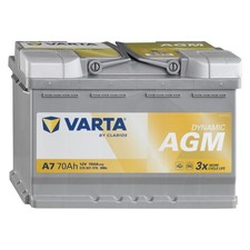 Autobatterie 12V 70Ah  760 A/EN AGM Start-Stop (ex E39) Varta A7 Silver Dynamic
