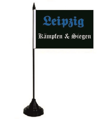 Tischflagge leipzig kämpfen - leipzig,