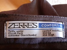 Neuw. Damen Hose Stoffhose Gr.40 grau/braun Zerres Comfort-S Teilgummibund toll