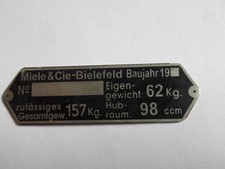 Plate Type Plate ID Miele