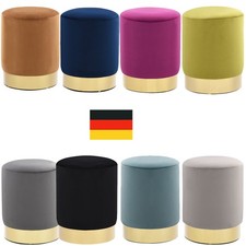 Samt Pouf Gold Velvet Hocker