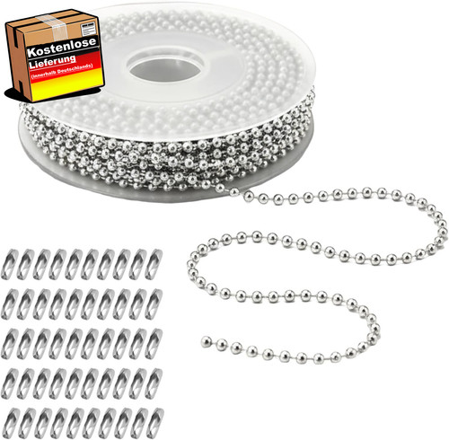 Edelstahl kugelkette 10m 4mm - edelstahl,