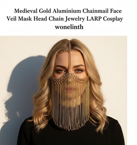 Gold aluminium kettenhemd - gold,