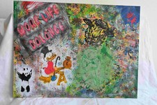 Original KEIN DRUCK Street Art Dagobert Airbrush Popart ca. 60x80cm 5mm MDF