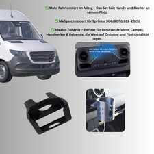 Getränke- und Handyhalter Set Mercedes Sprinter 907/906 2019-2025