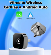 2-in-1 Wireless CarPlay Android Auto Adapter Plug & Play USB  for iPhone Android