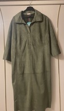 Damen Kleid Velourleder Optik