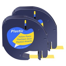 2PK Black on Yellow Plastic